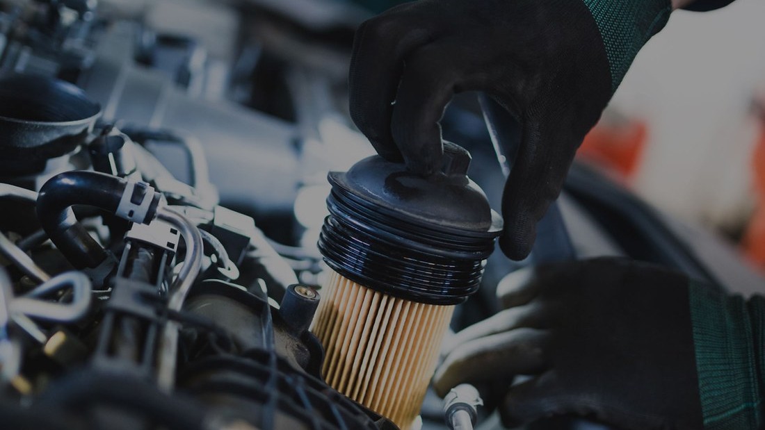Mechanic working on an engine